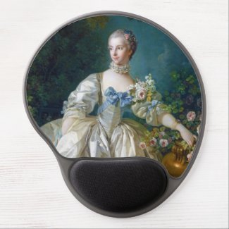 FRANCOIS BOUCHER - MADAME BERGERET portrait art Gel Mouse Mats