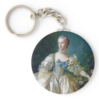 FRANCOIS BOUCHER - MADAME BERGERET portrait art Keychain