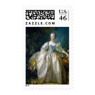 FRANCOIS BOUCHER - MADAME BERGERET portrait art Postage Stamps