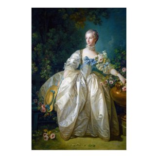 FRANCOIS BOUCHER - MADAME BERGERET portrait art Print