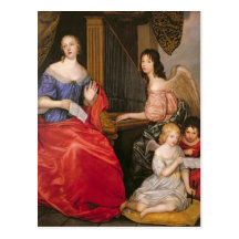 Francoise Louise Duchess La Valliere with Postcard