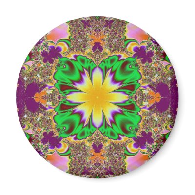 Francy Fractal Magnet by DonnaGrayson
