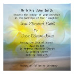 Frangipani Beach Wedding Custom Invitations