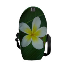 Frangipani Flower Messenger Bag
