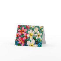 Frangipani Note Card by LisaLorenzPaintings Frangipani Note Card
