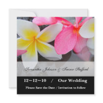 Frangipani Wedding Save the Date announcements