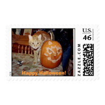 Frank at Halloween postage