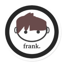 frank. (brown) sticker
