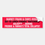 FRANK & DODD: SLEEPING "FINANCE WATCHDOGS" BUMPER STICKER
