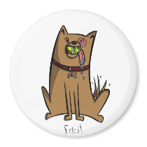 Frank Dog Magnet by daisymayedwards Frank Dog Magnet