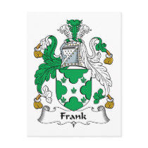 Frank Family Crest postcards
