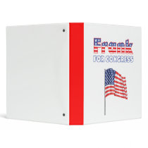 Frank for Congress Patriotic American Flag Binders
