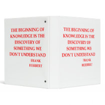 frank herbert quote vinyl binder