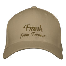 Frank Name Cap / Hat embroidered hats by toppings Frank Name Cap / Hat embroidered hats
