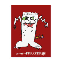 FrankEinstein Cartoon Monster postcards