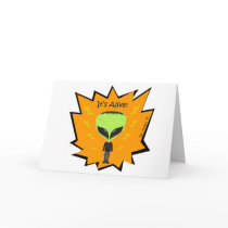Franken Alien Greeting Card