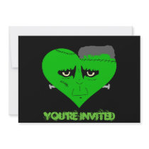 Franken Heart Face Personalized Invitation