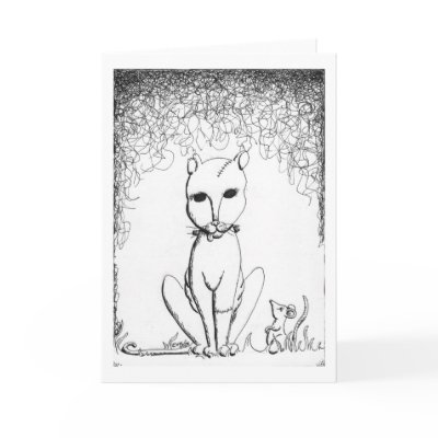 Franken Kitty Cards by BeMusedArt