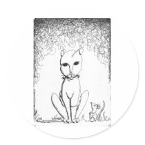 Franken Kitty stickers