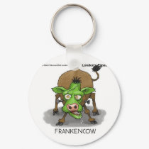 "FrankenCow" Funny Halloween Gifts & Collectibles keychains by beardiethor123 "FrankenCow" Funny Halloween Gifts & Collectibles keychains