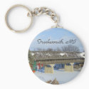 Frankenmuth Michigan Covered Bridge Snow Keychain
