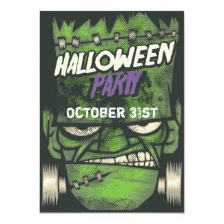 FrankenScare Halloween Invitations