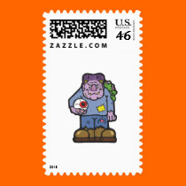 frankenstein and frog  stamps