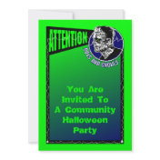 FRANKENSTEIN BOYS & GHOULS HALLOWEEN INVITATION