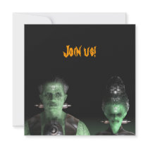 Frankenstein & Bride - Halloween Party Invitation