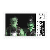 Frankenstein & Bride - Halloween Stamps