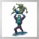 frankenstein defeats werewolf poster