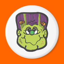 frankenstein face cartoon magnets