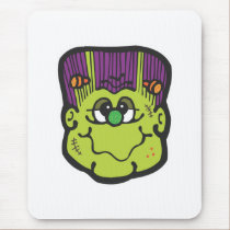 frankenstein face cartoon mousepads