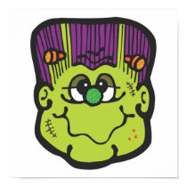 frankenstein face cartoon posters