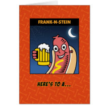 Frankenstein Frank-N-Stein Funny Halloween Card
