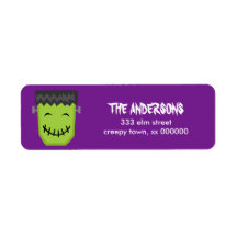 Frankenstein Halloween Labels