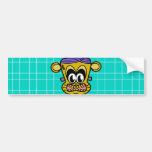Frankenstein monkey in gold bumper sticker