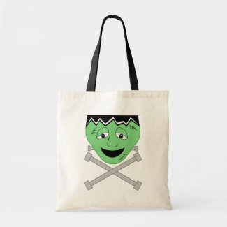 Frankenstein Monster Face And Crossbolts Canvas Bag