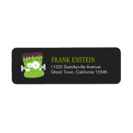 Frankenstein Monster Halloween Return Address Label