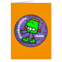 frankenstein moon greeting card