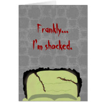 Frankenstein Pun Halloween Note Card