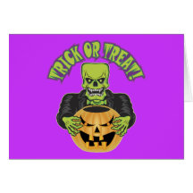 Frankenstein Skull Cards