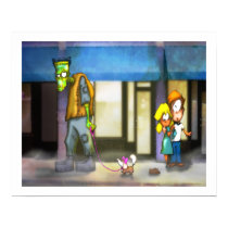 Frankenstein: The dog walker Poster