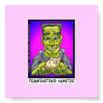 Frankenstein's Hamster Funny Canvas Print