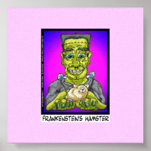 Frankenstein's Hamster Funny Canvas Print