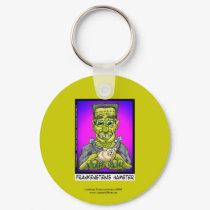Frankenstein's Hamster Funny Cartoon Key Chain keychains by beardiethor123 Frankenstein's Hamster Funny Cartoon Key Chain keychains