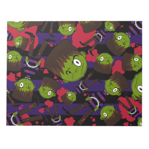 Frankensteins Monster Patterned Notepad