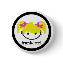 frankette! (blonde) pin buttons