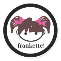 frankette! (brunette) sticker