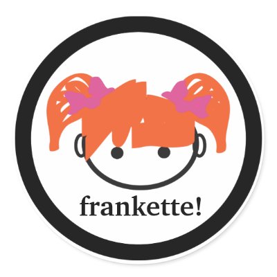 frankette! (ginger/strawberry blonde) sticker by thefranksUK